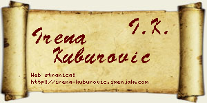 Irena Kuburović vizit kartica